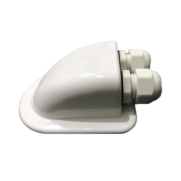 ZPAQI Wearproof Yacht Roof Junction Box 2 Holes Solar Panel Cable Entry Gland