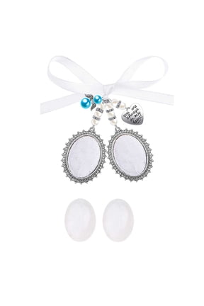 Wedding Bouquet Photo Charm Diy Pin Making Double Lace Frame Wedding Charm