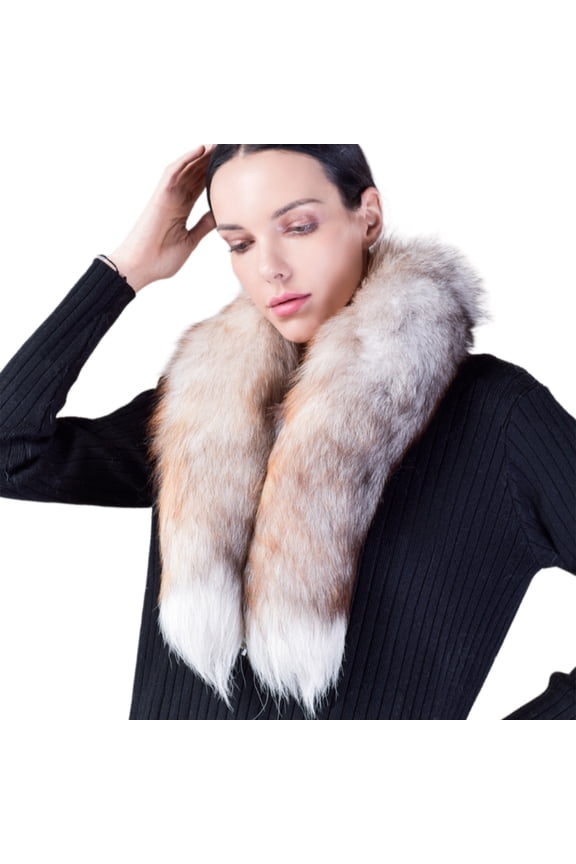 Windproof Scarf Tail Furs Scarf Women Winter Autumn Warm Shawl Neckwear