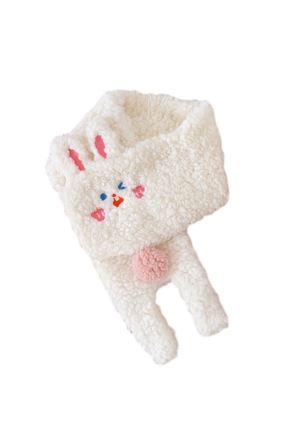 Winter Warm Rabbit Scarf Thick Plush Neck Scarves Wrap Warmer Bunny Neckerchief