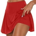 thumbnail image 1 of ZPAQI Women Athletic Tennis Golf Sports Trousers Skirt 2-In-1 Stretchy Running Leggings Skorts Solid Color Active Shorts S-5XL, 1 of 19