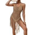 thumbnail image 1 of ZPAQI Women Crochet Bathing Suit Cover Up Beach Cover Up Tassels Swimsuit Cover Up, 1 of 18