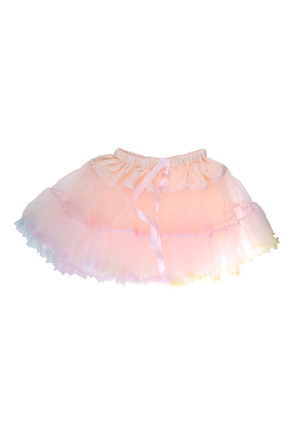 Women Elastic Waist Puffy Tulle Petticoat Rainbow Cloud Short Tutu Skirt Ballet Dance Pettiskirts Lolita Underskirt