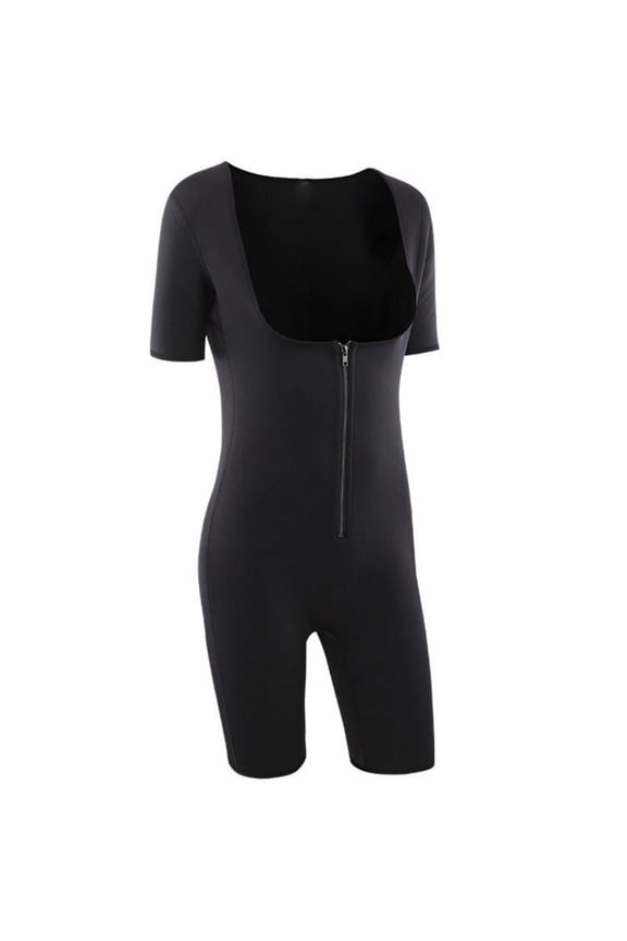 Women Full Body Shaper Slimming Sauna Suit Sexy Zip Corset Bodysuit