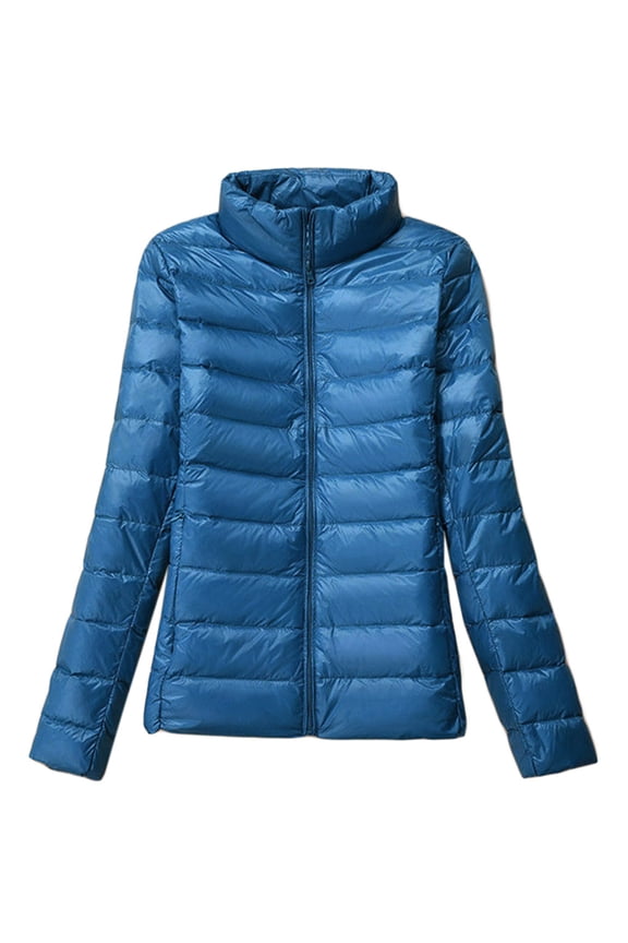 Women's Lightweight Water-Resistant Packable Puffer Coat Simple Down for Jacket