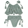thumbnail image 1 of ZPAQI Womens Crochets Bkini Side String Bkini Set 2Pieces Swimsuit Bathing Suit, 1 of 13
