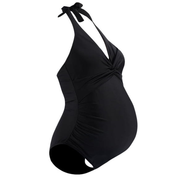 ZPAQI Womens Maternity Body Suit Swimwears Fashion Lacing up Swimsuits Halters Neck