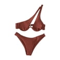 thumbnail image 1 of ZPAQI Womens Trendy One Shoulder Bikinis Sets Summer Push Up Beachwear Bathing Suits, 1 of 20