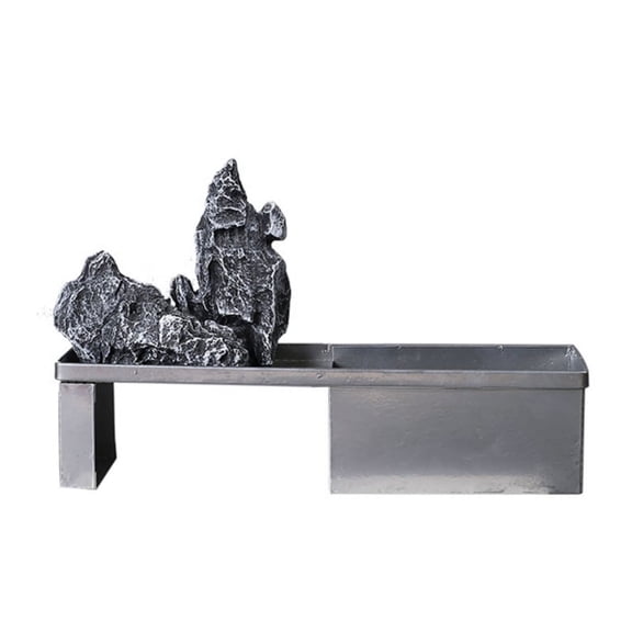 ZPAQI Zen Garden Desk Artificial Bonsai Tree, Rockery Statue Meditation Zen Gift Kit