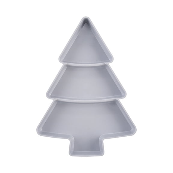 ZPAQI for Creative Christmas Tree Shape Snack Plates Nuts Dry Fruits Compartment Bowl Candy Box Home Kitchen Supplies