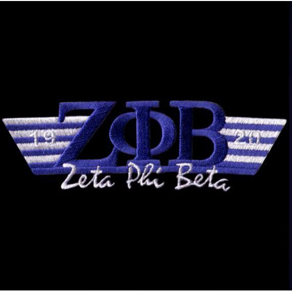 ZPB 4 3/4"W Two Tone 3-N-1 Royal W/White Emblem W/Heat Seal Backing