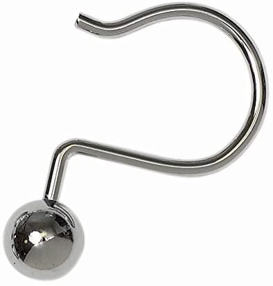 Zenith Shower Curtain Hooks Ball Style - Chrome Silver - Pack of 1