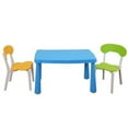 thumbnail image 1 of ZPL Kids Table and Chair Set, 3 Piece Toddler Table and Chair Set,Plastic Children Activity Tablefor Reading, Preschool, Drawing, Toddler, Playroom, Multicolor, 1 of 7