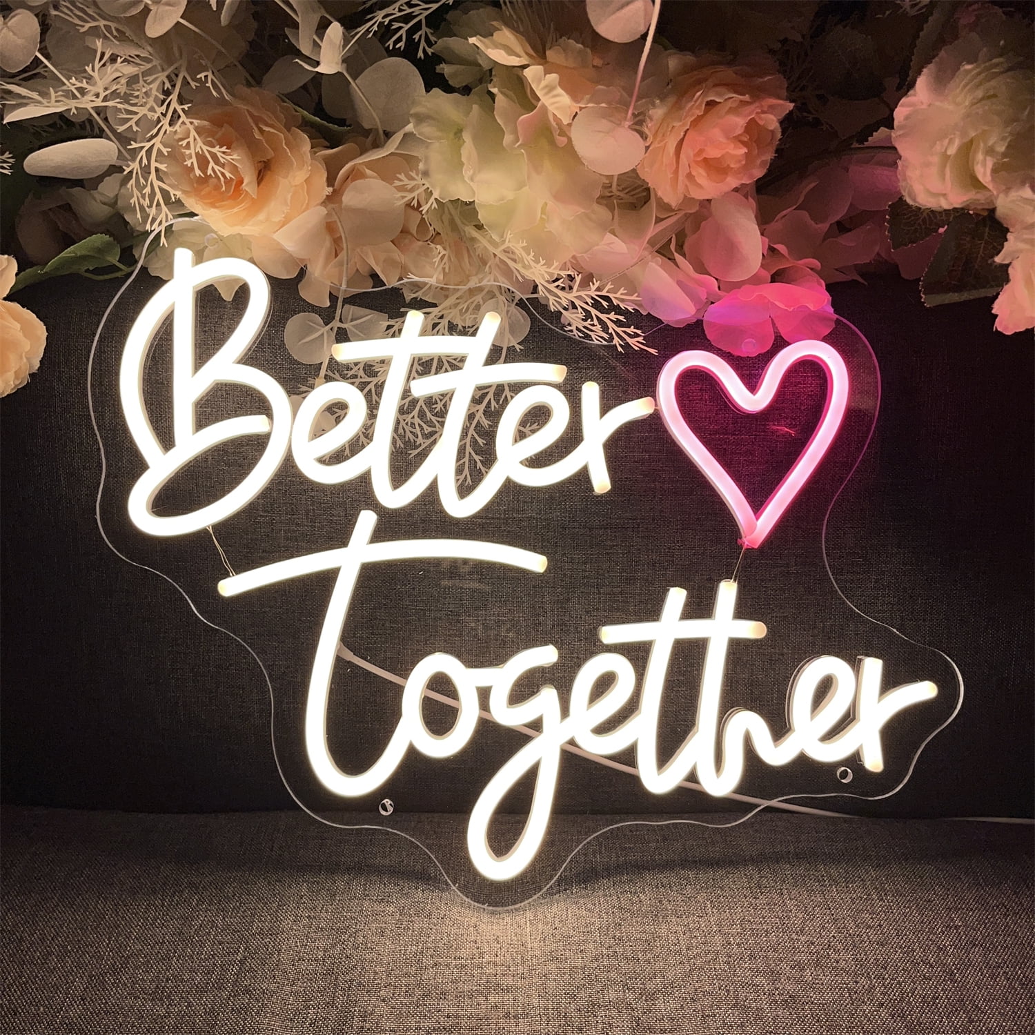 ZPL Neon Sign Better Together LED Neon Light Signs USB Powered for