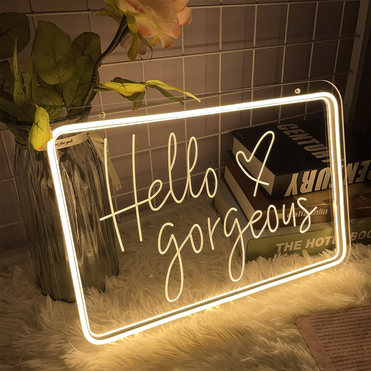 ZPL Neon Sign,Hello LED Light Neon Sign Stereoscopic Art
