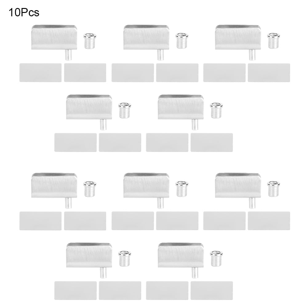 ZPSHYD 10Pcs Glass Clamp, Stainless Steel Glass Clamp Bracket Fixing ...