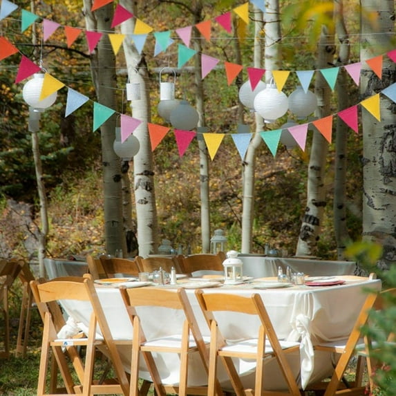 ZPSHYD Banderines Coloridos, banderines de Doble Cara, banderines Multicolores para celebración de Fiestas y decoración de Tiendas(32.81 pies 42 empavesados)