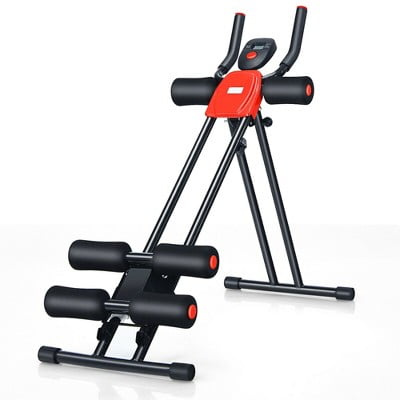 ZPTGL Adjustable Foldable Core Abdominal Trainer AB Crunch Workout Machine W/Display