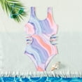thumbnail image 1 of ZPWKLM Tankini Cut Out For Girls One Piece Tie Dye Swimsuit For Girls Hot Spring Vacation Beach, Size9-10T, 1 of 4