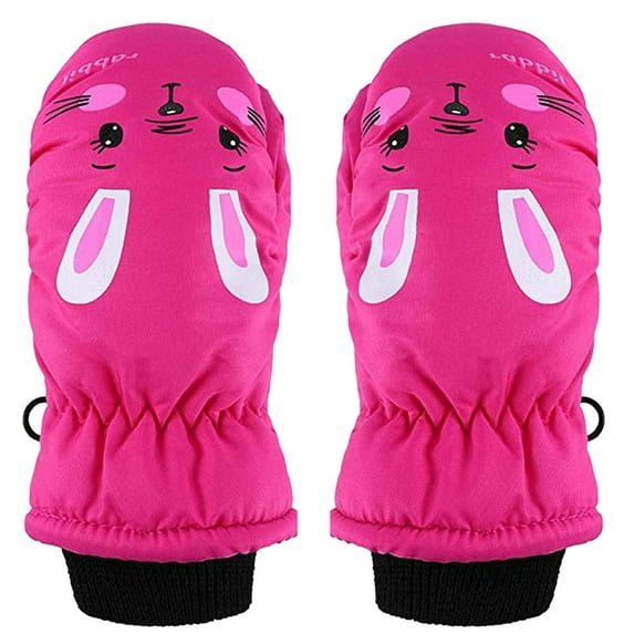 ZPYESWOW Baby Girls' Gloves & Mittens Toddler Mittens Water Proof Skiing Gloves Kids Ski Mittens Toddler Winter Snow Thinsulate Waterproof Mittens with String for Boys Girls