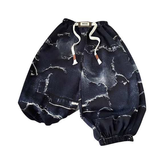 ZPYESWOW Boys Size 18 Pants Toddler Boys Pants 4t Toddler White Pants Rubber Training Pants for Toddlers Clothing for Girls 10-12 Mini Gifts Clothes, Dark Blue 5-6 Years