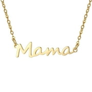 ZPYESWOW Gifts for Women Mama Necklace Gold Alphabet Pendant Necklaces Mother's Day Gift Handmade Jewelry for Mother, Grandma, Mother in Law C One Size