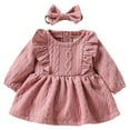 thumbnail image 1 of ZPYESWOW Girls Christmas Dress Size 7 Girls Maxi Dress Toddler Christmas 2t Black Outfit Girls' Clothing Sets Baby Clothing 5 Dollar and Under Gifts, Pink 6-9 Months, 1 of 7