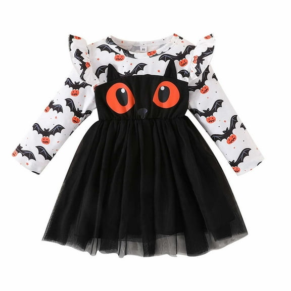 ZPYESWOW Girls' Special Occasion Dresses Dress Up for 2 Year Old Girls 4t Dresses Long Sleeve Dresses for Girls Gifts for Christmas Gifts 6-8 Best, Black 12-18 Months