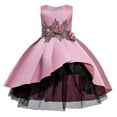 thumbnail image 1 of ZPYESWOW Gold Dress Red Short Dress Black Floral Dress Fall Outfit Toddler Girl Baby Girl Clothes 3-6 Months Christmas Gifts for Boys 8-12 18month, Pink 5-6 Years, 1 of 9