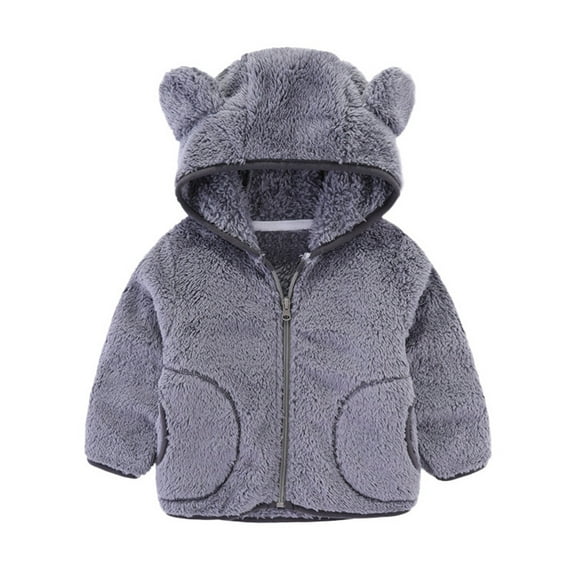 ZPYESWOW Jackets for Boys Coats for 10/12 Sherpa Lined Hoodie Boys Tops for Girls 10-12 4t Winter Clothes Boy Baby Boy Clothes 24 Month Girl Clothes, 1-2 Years