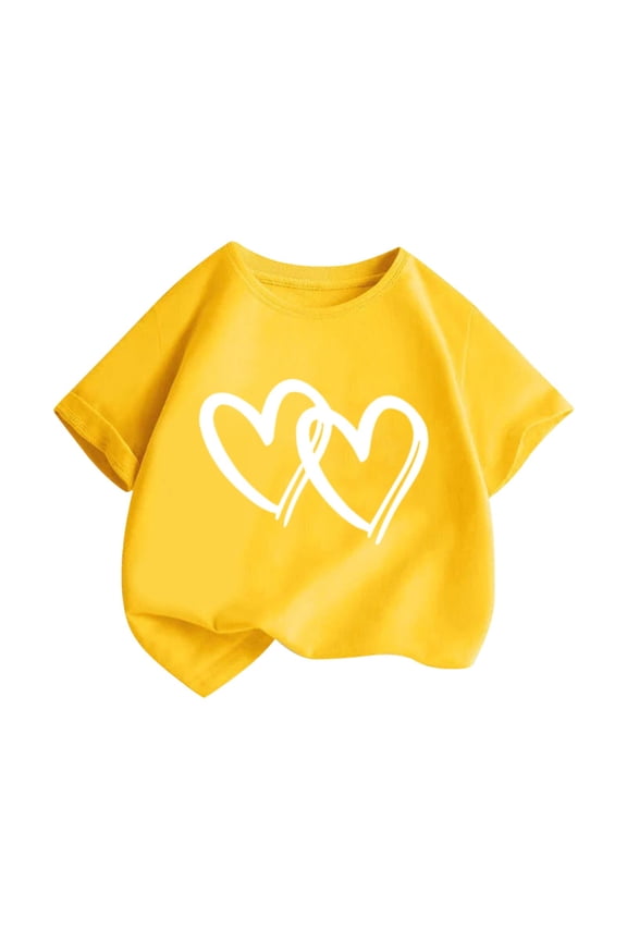 Kids Shirts Tops for Girls Junior Tops Toddler Girl Sweatshirts Family Gifts Ideas Baby Clothing Gift for Friend Boys Size 10 Clothes, Yellow 8-10 Years