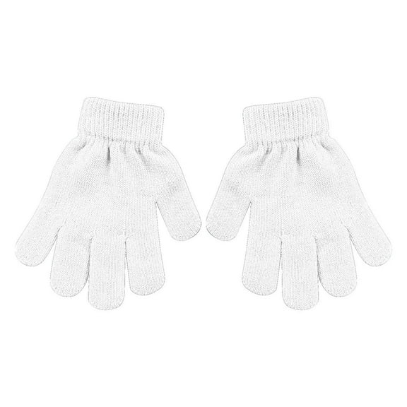 ZPYESWOW Kids Winter Gloves Kid's Winter Magic Gloves Children Solid Color Stretchy Warm Magic Gloves Boys or Girls Knit Gloves Christmas Gloves for Kids