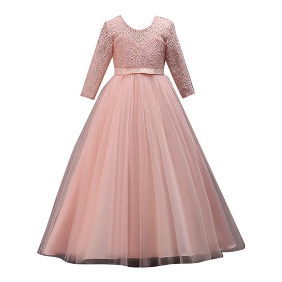 ZPYESWOW Long Sleeve Wedding Dress Burgundy Dress Strawberry Dress Baby Girl Dress Up Dresses for Girls 4-6 6 Month Girl Clothes Toddler Boy Clothes, 4-5 Years