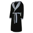 thumbnail image 1 of ZPYESWOW Men Hooded Bathrobe Plush Long Bath Robes with Pocket Cozy Warm Bathrobe Fuzzy Male Spa Robe Long Sleeved Robe Coat, 1 of 8