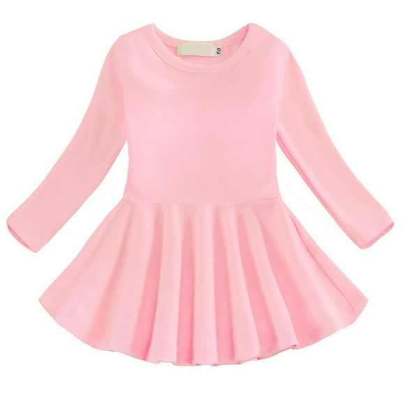 ZPYESWOW One Shoulder Dress Fall Maternity Dress Mother Daughter Christmas Dresses Baby Pink Dress Boys Clothes Size 7 Gift Ideas for Girls Gifts, Pink 18-24 Months