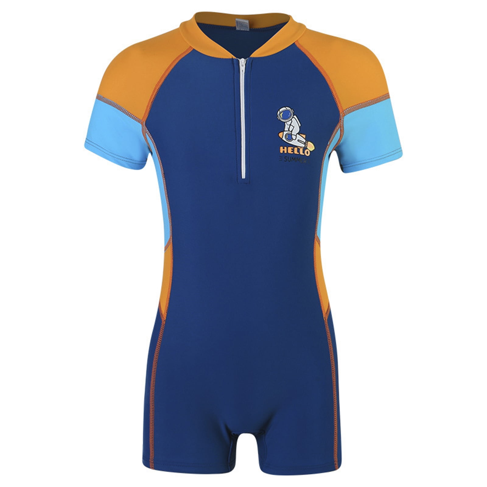 Sterntaler Boys' Safari One-Piece Swimsuit – Elastane Swimwear With Front Zip & Diaper Insert (Sizes Up To 86/92)