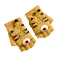 thumbnail image 1 of ZPYESWOW Toddler Kids Short Knitted Gloves Winter Thick Fleece Lining Mittens Winter Cute Tiger Clamshell Gloves Kids Gloves Winter for Toddler Boy, 1 of 4