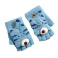 thumbnail image 1 of ZPYESWOW Toddler Kids Short Knitted Gloves Winter Thick Fleece Lining Mittens Winter Cute Tiger Clamshell Gloves Kids Gloves Winter for Toddler Boy, 1 of 4