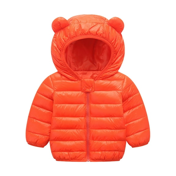 ZPYESWOW Toddler Winter Coat Boy Winter for Boys 10-12 Hoodie Girls 2t Snowsuit for Girls Baby Girl Clothes 0-3 Months Fall/winter Size 8 Boys, Orange 3-4 Years