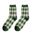 thumbnail image 1 of ZPYESWOW christmas stockings Socks Women Green Series Autumn and Winter Socks Mid Tube Thickened Fleece Wool Socks Diamond Plaid Warm Socks Thigh High Stockings for Women, 1 of 3