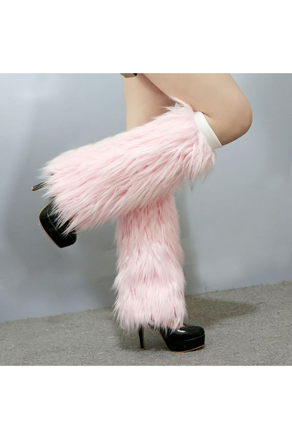 christmas stockings Fuzzy Faux Fur Leg Warmers Black Soft Fashion Warm Womens Fur Leg Warmer Winter Furry Long Boot Cuffs Cover For Leisure Party Perfect Gift christmas stocking