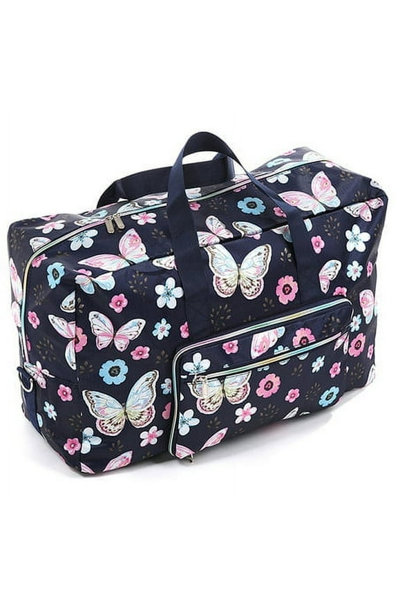 22" Overnight Carry On Weekender Bag for Women Girls Foldable Travel Duffle Bag