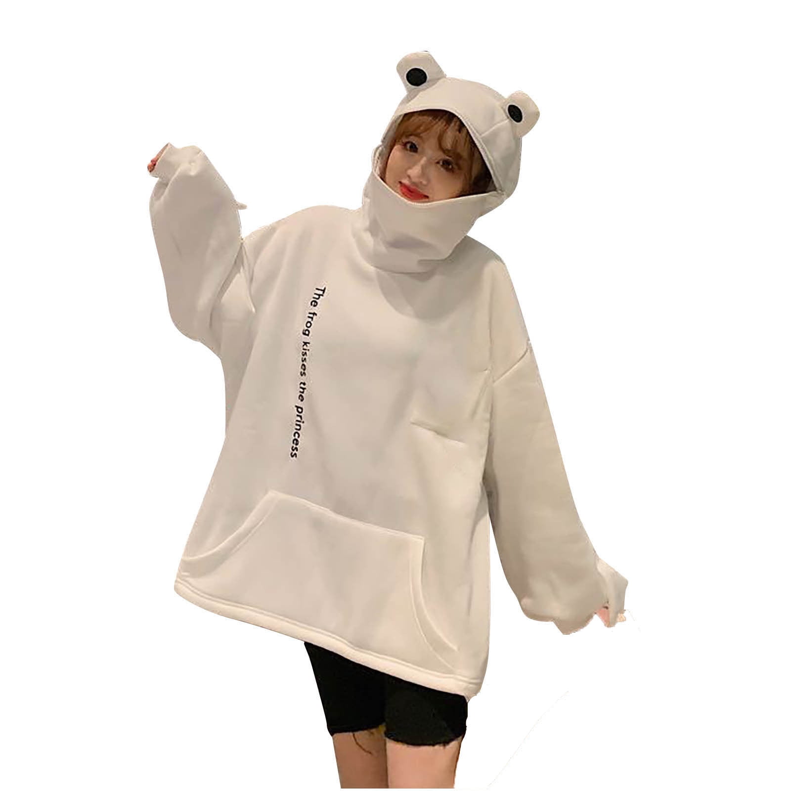 ZQGJB New Arrival Cute Dinosaur Hoodie for Women Oversized Long Sleeve Drawstring Hooded Pullover Kawaii Sweatshirts Splice Tops Cartoon Hoodies Teens Girls with Pockets Purple XXL Walmart