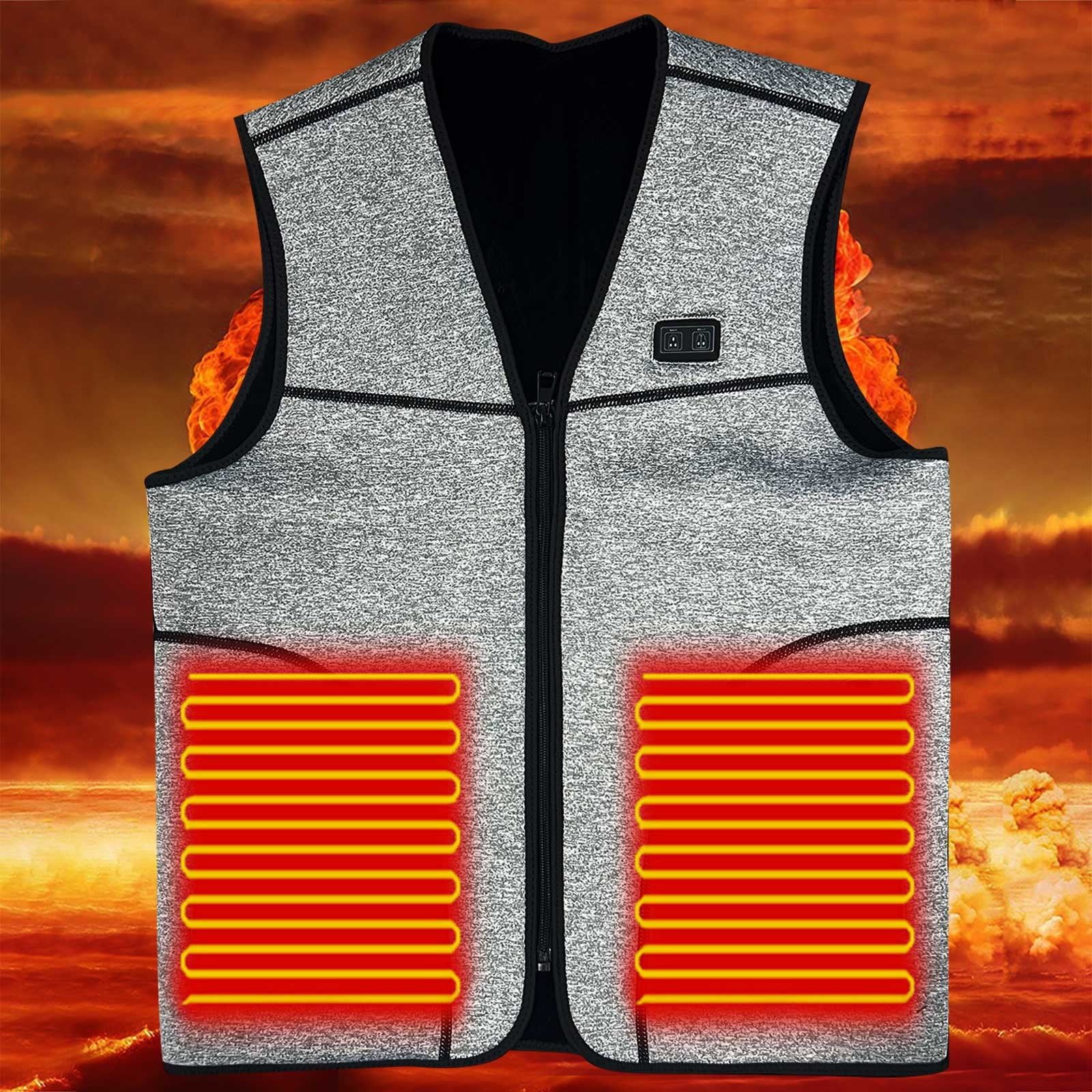 ZQGJB Discount Heated Vest for Men Women Electric Warming Vest with 5