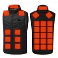 thumbnail image 1 of ZQGJB Lightweight Heated Vest for Women Men Plus Size Casual Smart USB Rechargable Full Zip up Stand Collor Electric Heated Jackets for Outdoor Hiking(Battery Not Inclued) #07-Black XL, 1 of 10