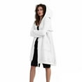 thumbnail image 1 of ZQGJB Long Hoodie Coat for Women Casual 2025 Full Zip up Long Sleeve Hooded Pullover Sweatshirts Loose Fit Color Block Sherpa Fleece Lined Jacket with Pockets White S, 1 of 10