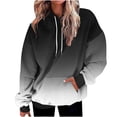thumbnail image 1 of ZQGJB Ombre Hoodie Tops for Women Fall Casual Tie Dye Gradient Print Long Sleeve Drawstring Hooded Pullover Sweatshirts Loose Oversized Comfy Baggy Sport Shirts Black S, 1 of 7