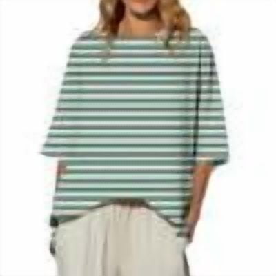 ZQGJB Oversized Striped Shirts for Women Lightweight Casual Fall Batwing Half Sleeve Crewneck Basic Workout Tees Tops Loose Oversized Baggy Pullover Blouse Green XXXL