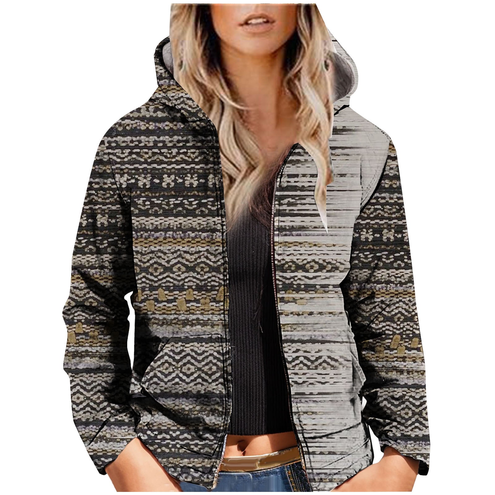 ZQGJB Sherpa Fleece Lined Warm Long Jackets for Women Fall Winter