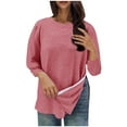 thumbnail image 1 of ZQGJB Post Shoulder Surgery Shirts for Women Tear Away 3/4 Sleeve Tops After Rotator Cuff Shirts Chemo Port Adaptive Clothing Red M, 1 of 5